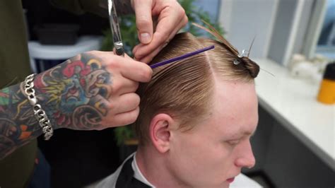 Maybe you would like to learn more about one of these? Classic men's medium length haircut with shear & clipper ...