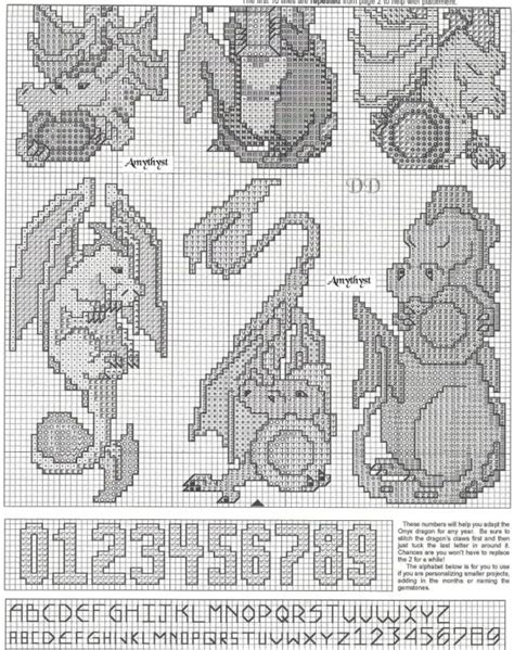 Go cross stitch crazy with our huge selection of free cross stitch patterns! Gallery.ru / Фото #4 - DD69 Gemstone Dragons - mornela ...