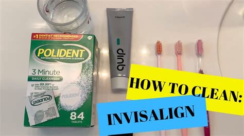 Clean invisalign with denture cleaner: INVISALIGN CLEANING ROUTINE - YouTube