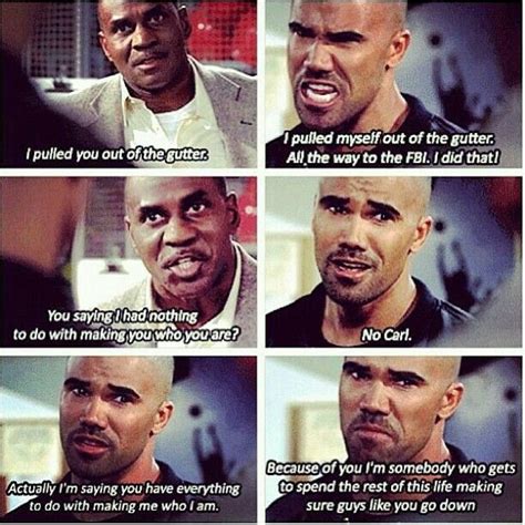 They are all in order, you can see the name of the show in the upper left corner, the quote and the person who said. This episode hit me hard | Criminal minds cast, Criminal ...