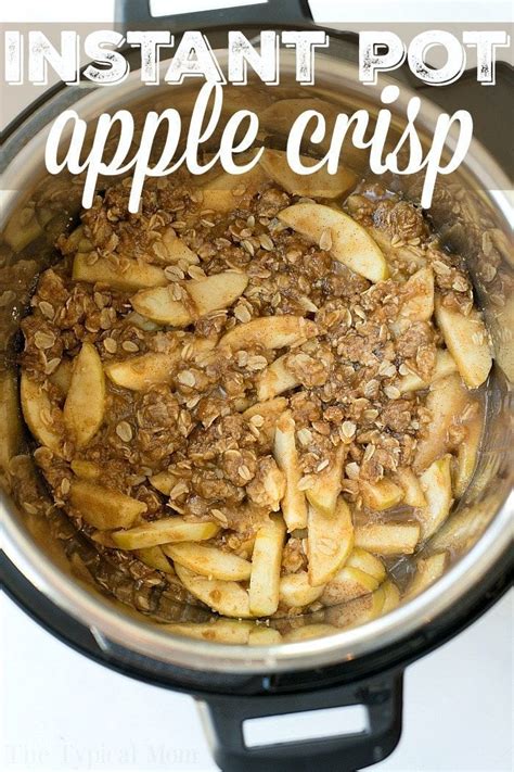 Pour 1/3 cup water into the instant pot, then put in the apples. This Instant Pot apple crisp recipe is amazing! Tastes ...