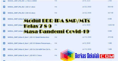 Jadi saya berharap bagi bapak/ibu guru di harapkan dapat selalu di revisi sesuai dengan acuan revisi kurikulum 2013 yang berlaku sehingga dapat sesuai dengan harapan pendidikan. Modul BDR IPA Kelas 7, 8, 9 SMP Semester 1 - Berkas Sekolah