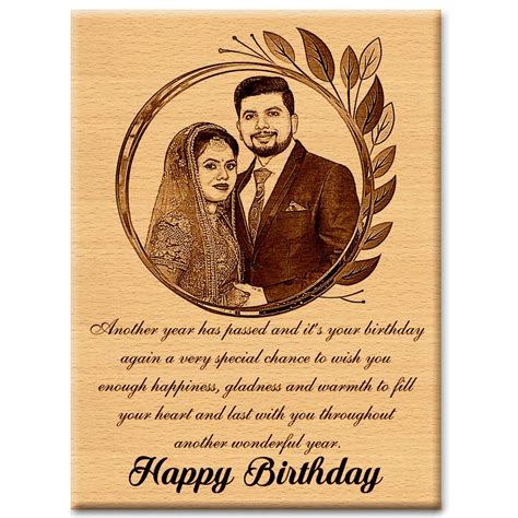 Finding a gift for your wife can be easier than you think. Birthday Gift ' Personalized Engraved Rectangular Wooden ...