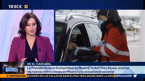 Programa el cascabel de 13tv. Ayuso escurre el bulto y señala al aeropuerto: "Cuando se ...