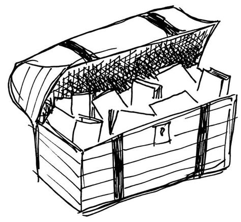 All have sold and are used as models. A Rough Sketch Of Treasure Chest Coloring Page : Kids Play ...