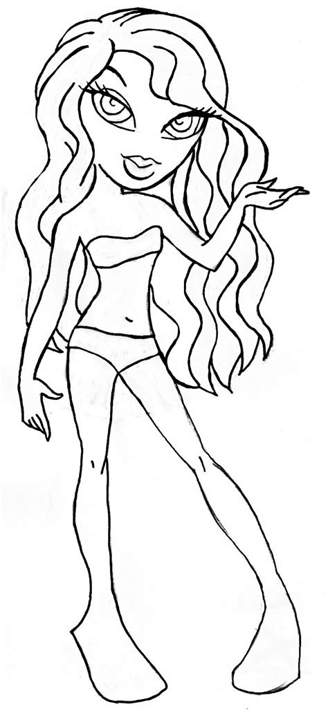 Take time to go through the steps on. Bratz Doll Drawing at GetDrawings | Free download