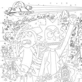 It cannot be denied that this activity can stimulate the imagination of children, as well as children's media to learn colors and shapes. Printable Rick And Morty Coloring Pages (With images ...