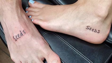 In june 2020, alev and halsey got matching seeds tattoos on their feet at liquid tattoo in yucca valley, calif. Halsey's Matching Tattoo With Her Boyfriend Has A ...