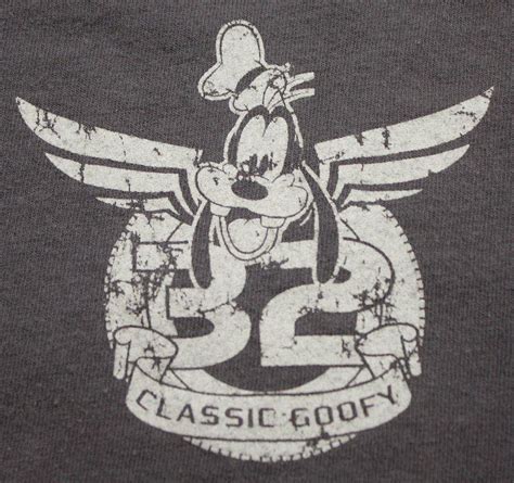In a second by damian fulton goofy motorcycle lowbrow. Men's Vtg Disney Classic GOOFY Motorcycle T-Shirt Gray ...
