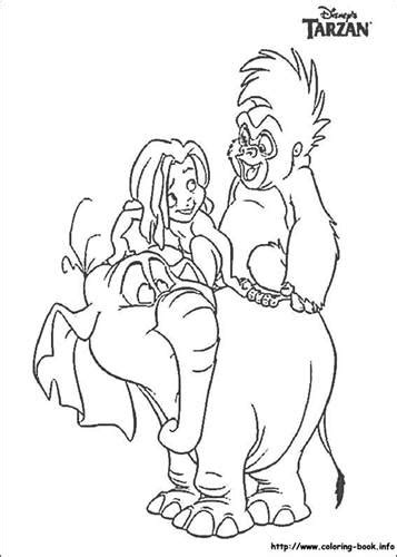 Simply do online coloring for kala carrying little tarzan coloring page directly from your gadget, support for ipad, android tab or using our web feature. Kids-n-fun.com | 65 coloring pages of Tarzan