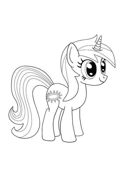 Not only ponies but a little dragon, adorable unicorns and equestria girls too. My Little Pony Unicorn Coloring Pages | Unicorn coloring ...