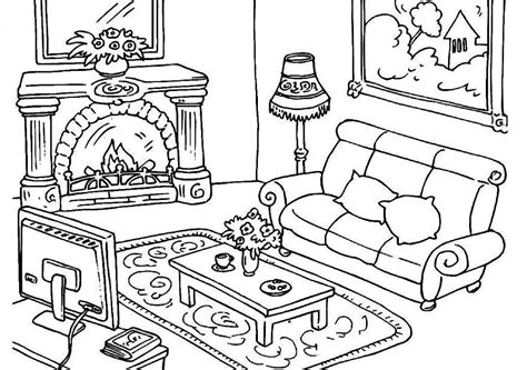 Coloring with vigor stories & rhymes exploration english maths puzzles. living room interiors coloring picture | Coloring pages ...