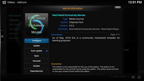 Install the best kodi sources for 2020 as chosen by our followers. How to install Real Debrid Exclusively Movies Kodi addon ...