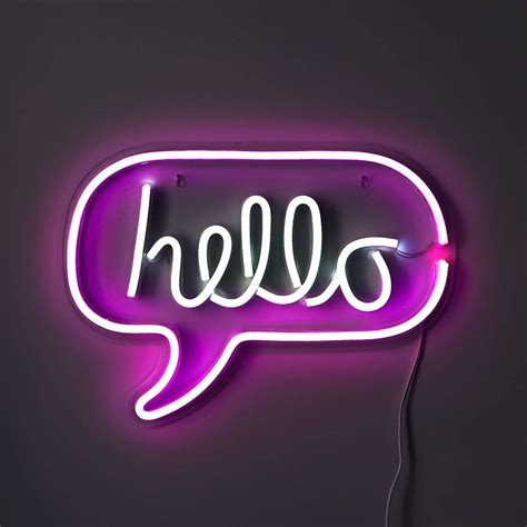 Neon Hello - Neon Sign | Tapestry Girls