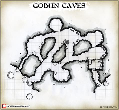 Located deep inside the forest of plunder, it's currently the domain of a group of goblins. Map #10 - Goblin Caves - Trivial Hit