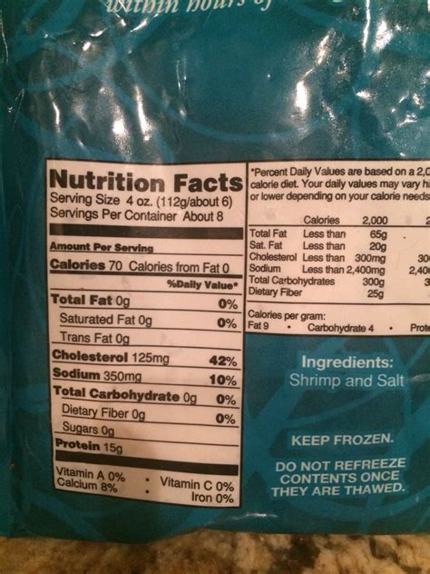Costco is, the best price. Shrimp Nutrition Facts - NutritionWalls