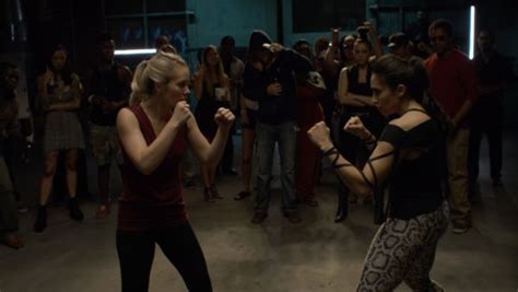 Woman vs man underground fight. Promo images for Female Fight Club starring Dolph Lundgren ...