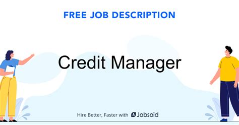 See examples of client services manager job descriptions from real companies. Credit Manager Job Description - Jobsoid