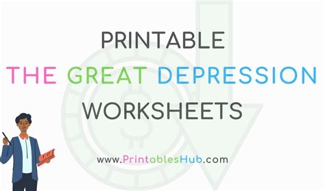 The great depression also brought us the federal deposit insurance corp. Free Printable The Great Depression Worksheets [PDF ...