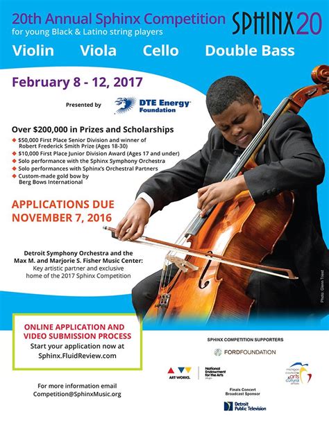 For further information, please call us at AfriClassical: Apply now to the 20th Annual Sphinx ...