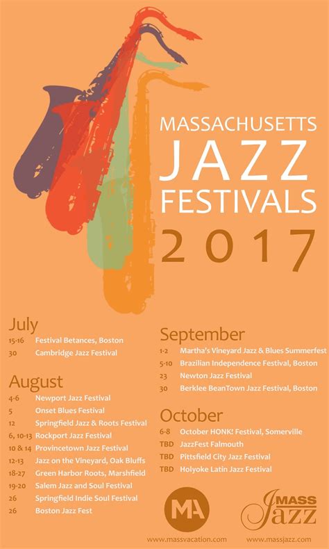 There are plenty of other interesting events coming up in the next few weeks. MassJazz: Jazz + Blues Music Festivals in Massachusetts ...