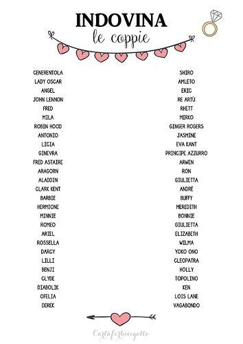 Prima del matrimonio, fate una lista di domande specifiche per gli sposi (vedete dopo una lista di esempi). Nubilato da stampare - Gioco delle coppie | Addio al ...