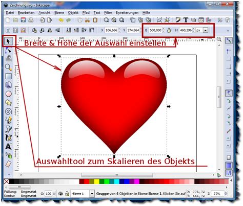 Heart cardiovascular disease logo heart rate fort myers. Objekte vergrößern oder verkleinern - GIMP-Werkstatt