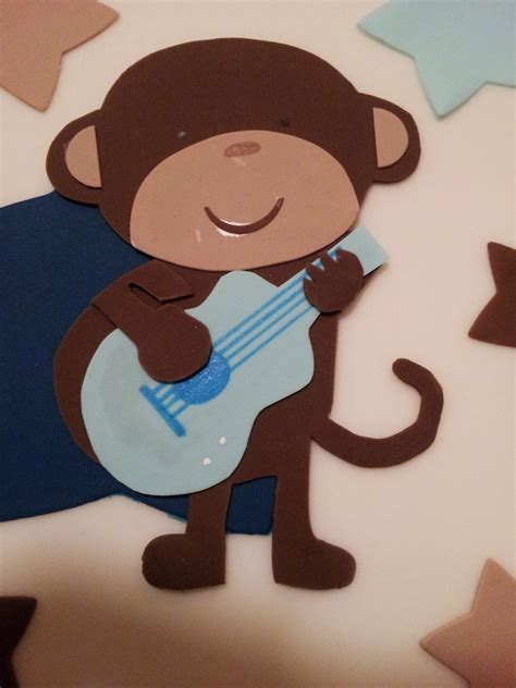 Carter's monkey rockstar 4 piece set. Monkey Rockstar Baby Shower Cake - CakeCentral.com