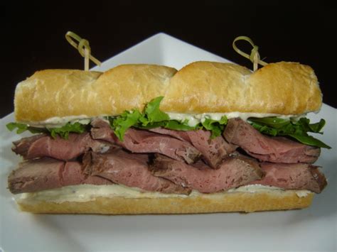 Distribute roast beef, red onion, mushrooms (drained) and several romaine lettuce leaves among rolls; Beef And Horseradish Sauce Sandwich Recipe - Genius Kitchen