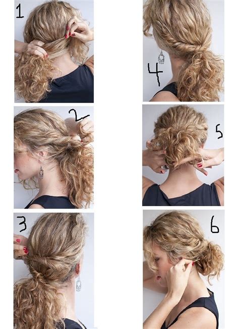 You can simply gather your hair into a ponytail on one side. Step By Step Easy Curly Hairstyles - Wavy Haircut