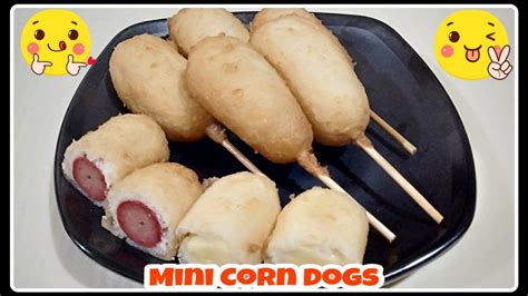 Combine pancake mix, cornmeal and salt. Easy! Mini Corn Dogs & Cheese ( Using Pancake Mix ) - YouTube