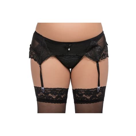 Black stockings and black suspender belt suspenders 6 8 10 garter belt. 058 Garter belt Black S-8XL