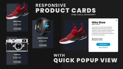 Apart from this, we design a profile card of. Responsive Product Cards | With Quick Popup View - Using ...