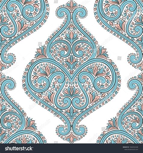 Seamless background with almond or apricot in blossom. Beautiful Blue Pink Floral Seamless Pattern Stock Vector ...