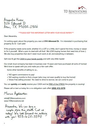 Writing a personal letter to a home seller. Letters - Yellowletterhq.com