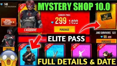 The elite pass and elite bundle cost 499 and 999 diamonds, respectively. How To free fire mystery shop 10.0 Agan !! Free Elite pass ...