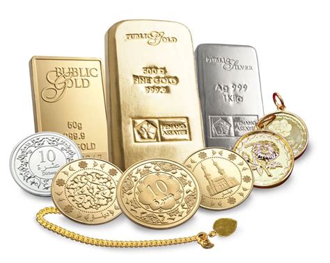 Barang kemas dan jongkong perak juga ditawarkan kepada pelanggan. Produk Public Gold (jongkong emas, dinar emas, jongkong ...