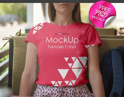 ✓ free for commercial use ✓ high quality images. Female T shirt MockUp PSD Template - Mockup Free Downloads