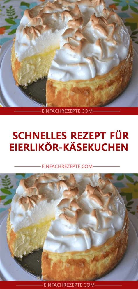 Gebe den teig in die form. Schnelles Rezept für Eierlikör-Käsekuchen in 2020 | Kuchen ...