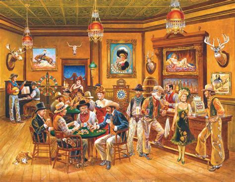 For solution to the puzzle, see terminal solutions. The Saloon, 1000 Pieces, SunsOut | Puzzle Warehouse