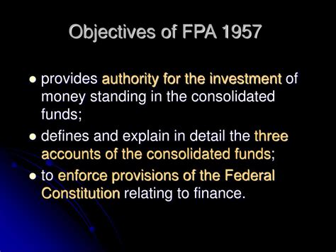 Ancillary powers under criminal justice act 1985, sentencing act 2002, and land transport act 1998, and criminal procedure act 2011 defendant may be arrested for assessment of financial capacity. PPT - Financial Procedure Act 1957 PowerPoint Presentation ...