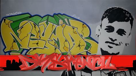 The brazilian winger is called as neymar da silva sant. Neymar Graffiti Letters & Stencil - Neymar da Silva Santos ...