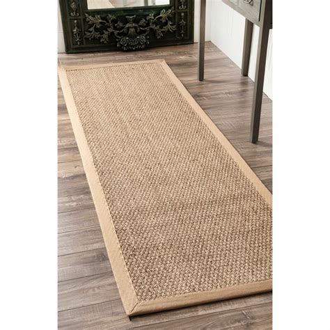 Seagrass does not attract dust or dirt and is static free. Beachcrest Home Mayfair Bamboo Slat/Seagrass Beige Area ...