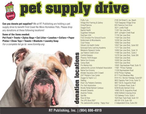 Drop off locations for our Pet Supply Drive benefiting No ...