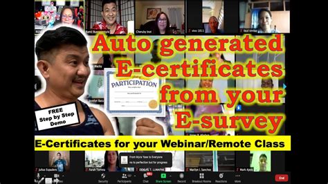 Check spelling or type a new query. Auto Generated E-certificates from an online class or ...