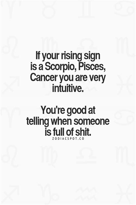 For instance, if cancer was the sign rising above the earth, like the sun, at the moment of your birth, you will have a cancer rising sign. Scorpio Male & Cancer Female — zodiacspot: What does your ...
