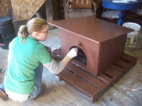 One of the side parts should be cut to provide access for cleaning out old nesting material. Let A Girl Show You How! (Becky Williams): Floating Duck house