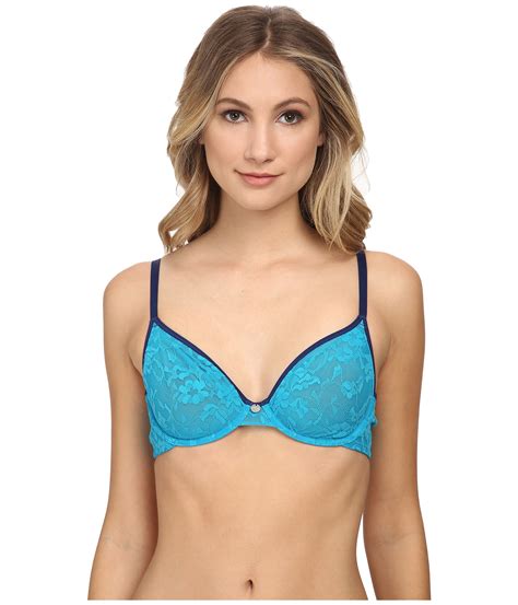 Save on a huge selection of new and used items — from fashion to toys, shoes to electronics. Dkny Signature Lace Unpadded Bra 451238 in Blue | Lyst