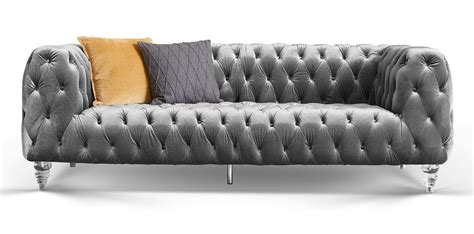 Bestellen sie eine chesterfield couch mit dem look eines klassischen ledersofas. Couch Chesterfield Leder Silber / Shop from the world's largest selection and best deals for ...
