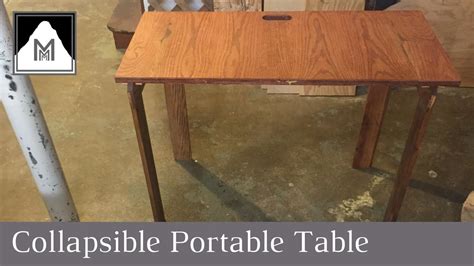 Dining tables are typically 28 to 32 inches high. How to build a collapsible portable table. You can make this table with a half sheet of plywood ...